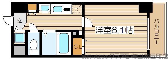 プレサンス梅田北パワーゲートの間取り