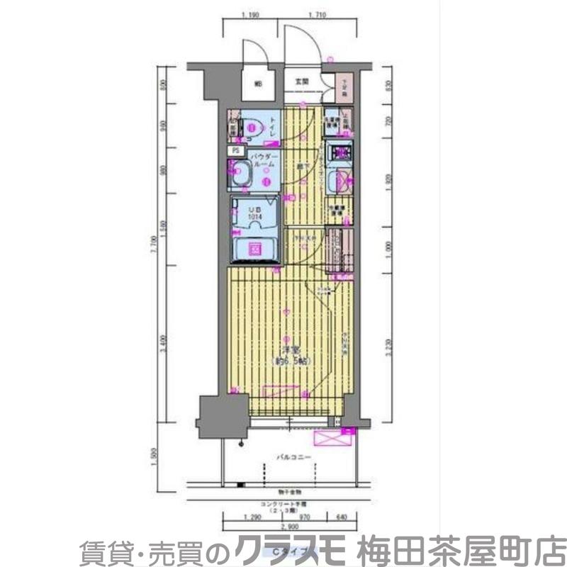 プレサンス福島ミッドエルの間取り
