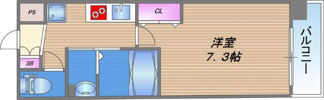 フォレ長堀通南の間取り