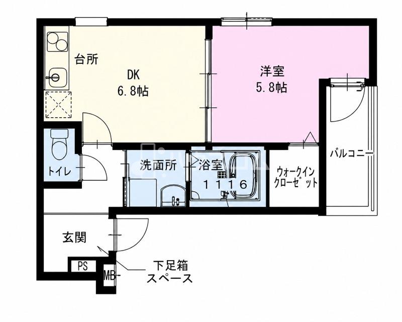 フジパレス忍ヶ丘Ⅱ番館の間取り