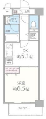 北長尾町の完工年月（2010年3月）築の賃貸マンションの間取り