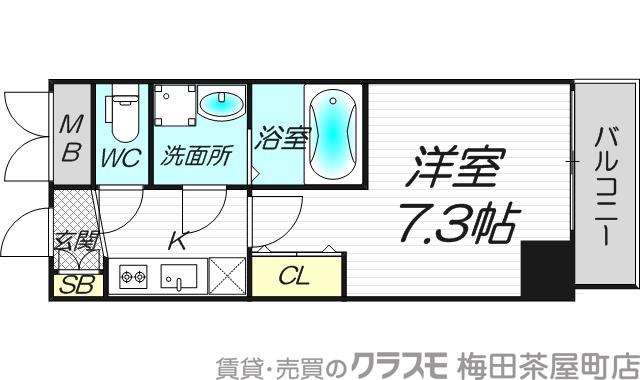 西宮原の完工年月（2017年2月）築の賃貸マンションの間取り