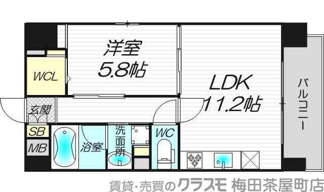 中津の完工年月（2015年9月）築の賃貸マンションの間取り