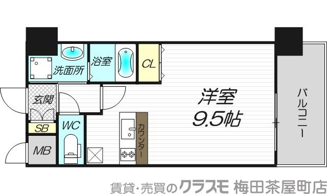 新高の完工年月（2014年1月）築の賃貸マンションの間取り