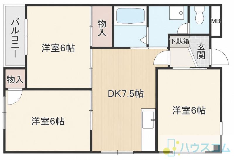 フルールハイツの間取り