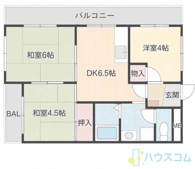 フルールハイツの間取り