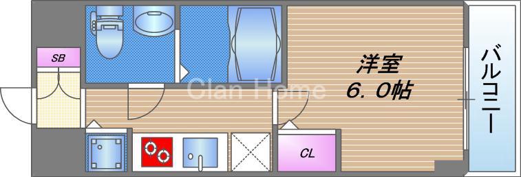 S-RESIDENCE北浜の間取り