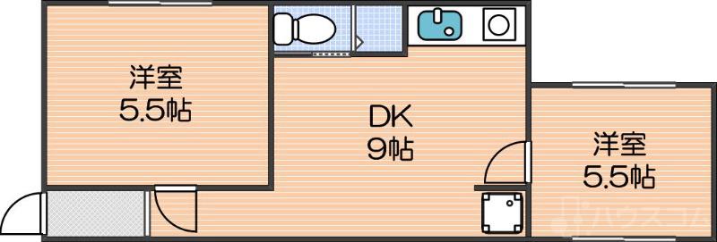梅南の完工年月（2003年4月）築の賃貸アパートの間取り
