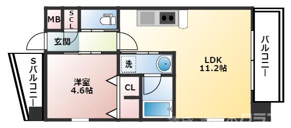十三東の完工年月（2020年9月）築の賃貸マンションの間取り