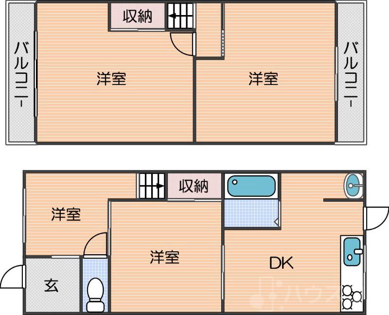 粉浜西2丁目テラスハウスGTの間取り