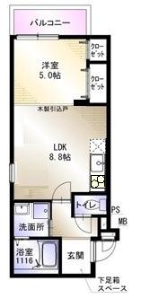 沢之町の完工年月（2021年1月）築の賃貸アパートの間取り