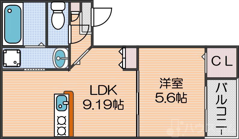 聖天下の完工年月（2026年3月）築の賃貸アパートの間取り