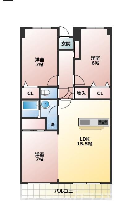 淀川ハイライフマンションの間取り