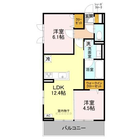 上植野町の完工年月（2026年10月）築の賃貸アパートの間取り