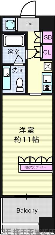デュオン新大阪レジデンスの間取り