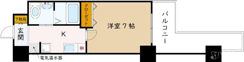 三国の完工年月（2007年4月）築の賃貸マンションの間取り