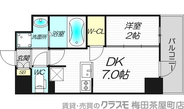 バウスフラッツ新大阪の間取り