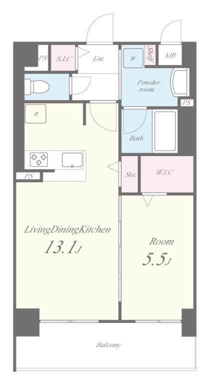 西院月双町の完工年月（2023年3月）築の賃貸マンションの間取り