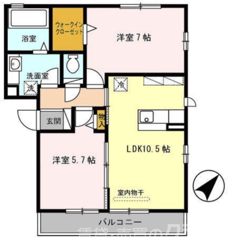 伏尾の完工年月（2009年3月）築の賃貸アパートの間取り