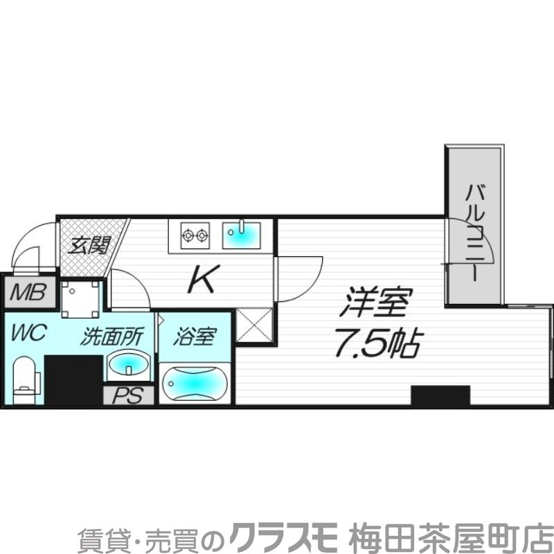 レジュールアッシュ谷町の間取り