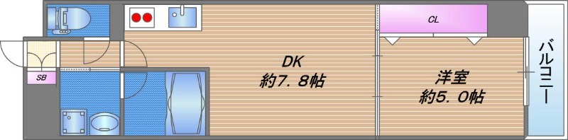 サージュ天王寺の間取り