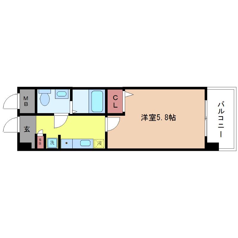 宮原の完工年月（2004年7月）築の賃貸マンションの間取り