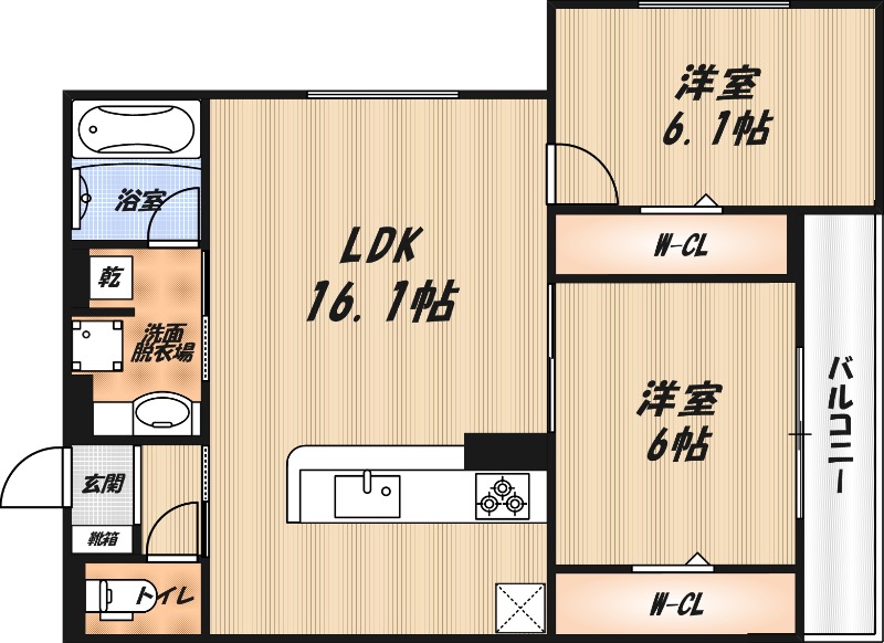 D-residence古曽部町の間取り