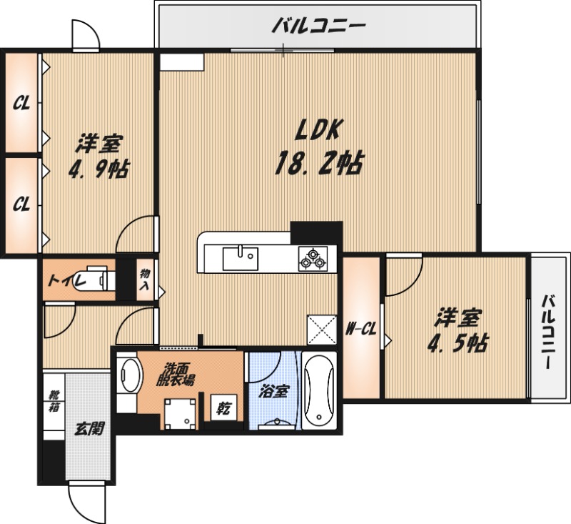 D-residence古曽部町の間取り