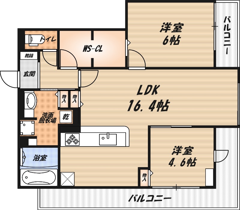 D-residence古曽部町の間取り