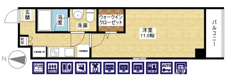 アクアスイート新大阪の間取り