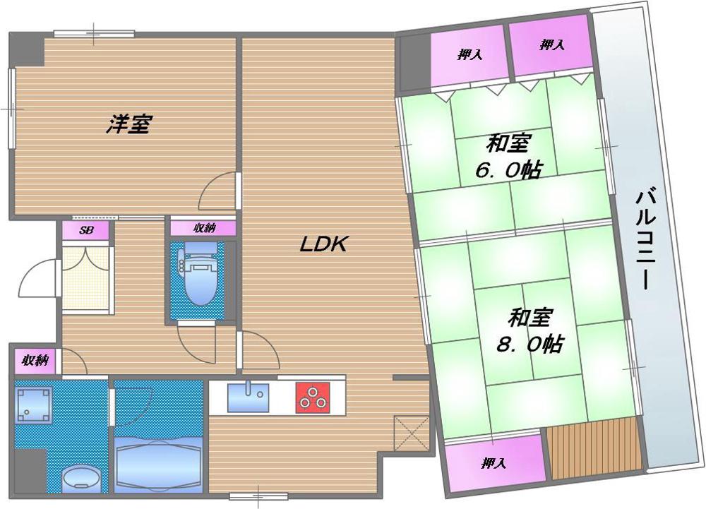 幸田マンション新深江の間取り