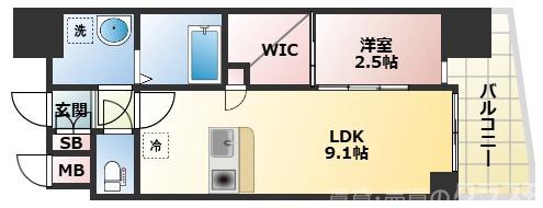 宮原の完工年月（2024年9月）築の賃貸マンションの間取り