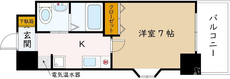 三国の完工年月（2007年4月）築の賃貸マンションの間取り