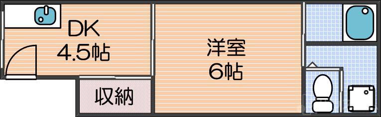 御崎の完工年月（1971年2月）築の賃貸アパートの間取り