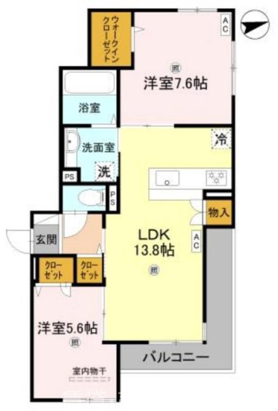 鳳中町の完工年月（2027年2月）築の賃貸アパートの間取り