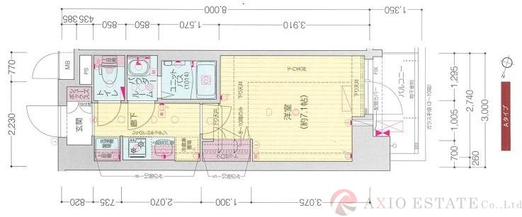 プレサンス　OSAKA　西中島リエゾンの間取り