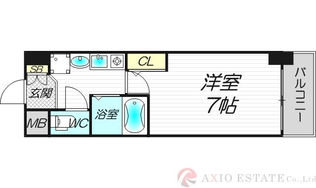エスリード南森町駅前の間取り