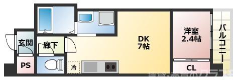 西中島の完工年月（2022年2月）築の賃貸マンションの間取り