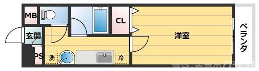 稲津町の完工年月（1999年2月）築の賃貸マンションの間取り