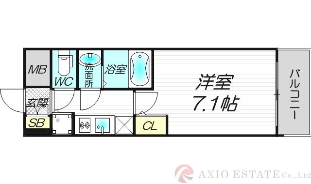 S-RESIDENCE新大阪駅前の間取り