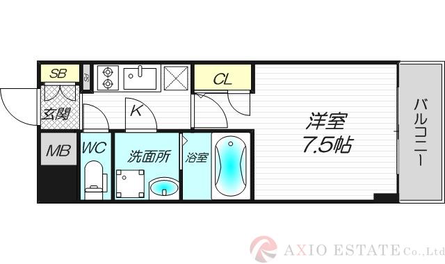 S-RESIDENCE江坂Alegriaの間取り