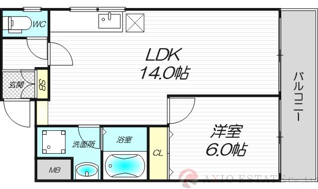 東三国の完工年月（1995年3月）築の賃貸マンションの間取り