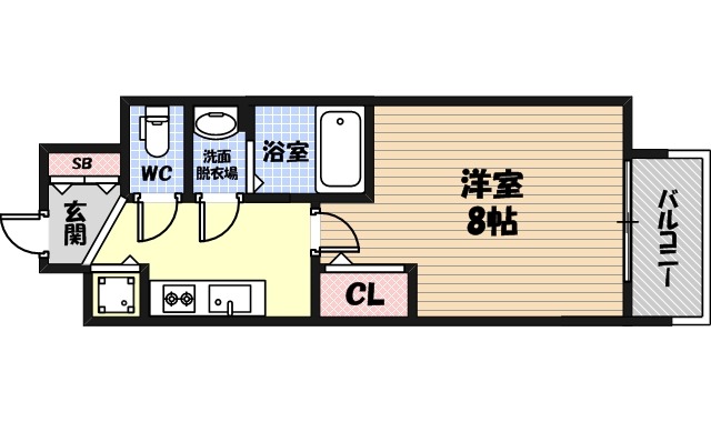 カーサレグラス城東セントラルの間取り