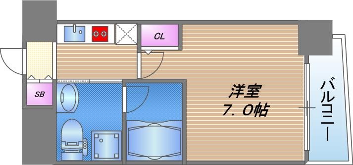 アドバンス心斎橋ラシュレの間取り